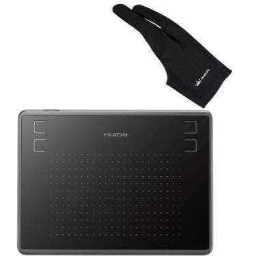 Imagem de Pacote de tablet de desenho gráfico HUION H430P com luva de