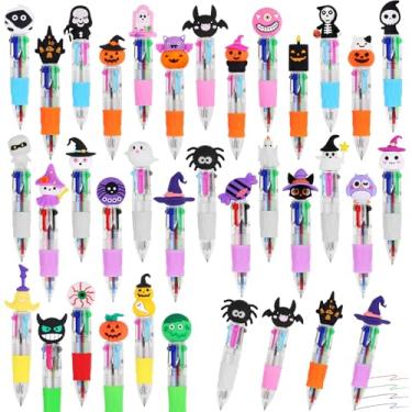 Imagem de 32 peças de mini canetas multicoloridas em uma canetas fofas 4 em 1 para crianças, canetas esferográficas para aniversários e festas infantis, presentes divertidos canetas kawaii de tinta sortidas