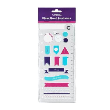 Imagem de Régua Stencil 19cm CIRE0003 - Caderno Inteligente