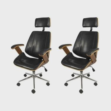 Imagem de Kit 2 Cadeiras para Escritorio Presidente Bergen 3331