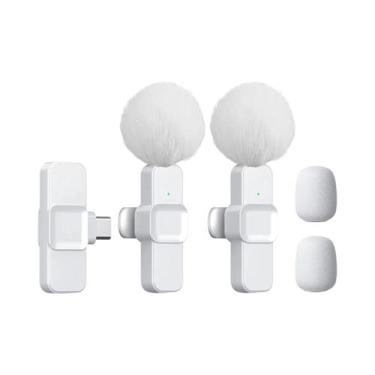 Imagem de Microfone Lavalier Sem Fio Portátil Mini Para iPhone Android PC Jogos 