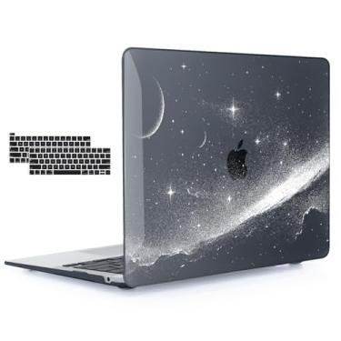 Imagem de YSCLBAHUK Capa para MacBook Pro de 13 polegadas M2 M1 A2338 2022 2021-2016 versão A2251 A2289 A2159 A1989 A1706 com Touch Bar serve para Touch ID, capa de teclado rígido de plástico com estampa