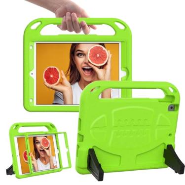 Imagem de YWYNI Capas infantis para iPad 9ª/8ª/7ª geração, iPad 10.2 e 10.5 com suportes resistentes, capa de EVA resistente à prova de choque para crianças (verde