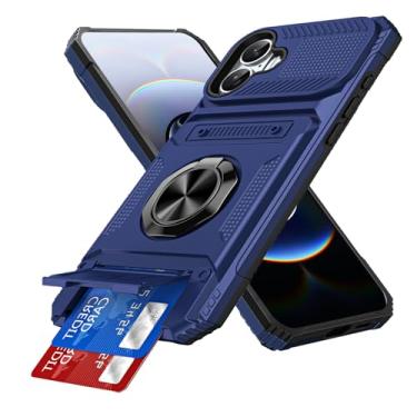 Imagem de MEMAXELUS Capa carteira para iPhone 17 de 6,3 polegadas com suporte para cartão, [loja 2 cartões] Anel de 360° suporte de corpo inteiro resistente à prova de choque capa de telefone para iPhone 17