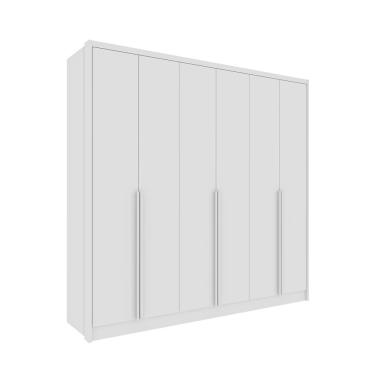Imagem de Guarda Roupa Casal 6 Portas 6 Gavetas 100% Mdf Fortuna S/ Espelho S/ Pés - Tcil Neve