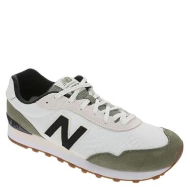 Imagem de New Balance Tênis masculino 515 V3 Classic, Branco/olivina escura, 45
