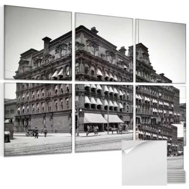 Imagem de EVENRISING Painéis de parede acústicos pacote com 6, painéis à prova de som de arte decorativa de 61 cm x 61 cm, painel autoadesivo de absorção de som, tratamento acústico para estúdio, home theater