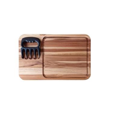 Imagem de Tábua De Carne Com Garra Para Furar Segurar E Cortar Beef