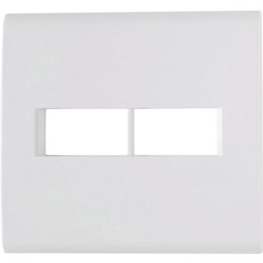 Imagem de Placa+Suporte 4X4 2 Postos Horizontal Liz Branca Tramontina