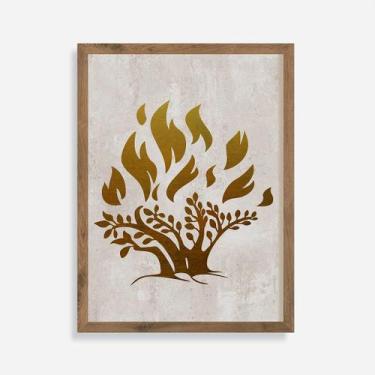 Imagem de Quadro Rústico Sarça - Artesanato em Madeira Pinus - Arks Presentes