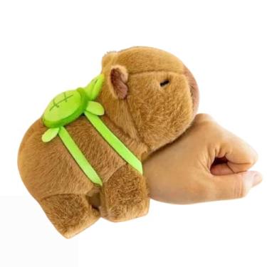 Imagem de Pulseira de Pelúcia Capivara Infantil 26cm Brinquedo Macio Hipoalergênico
