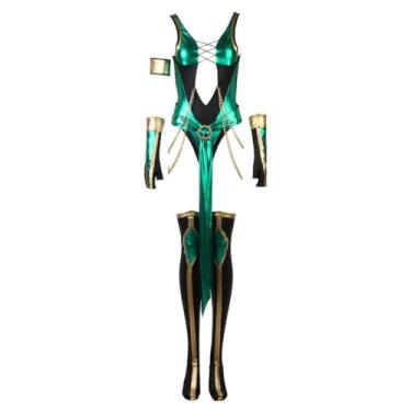 Imagem de CosplayDiy Fantasia feminina para cosplay MK X Jade, Verde, Small