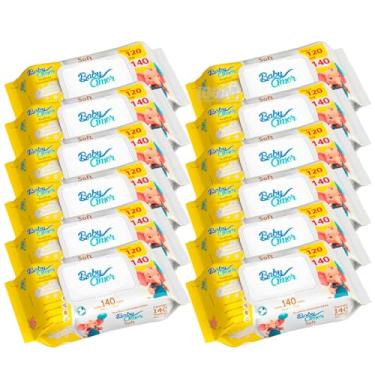 Imagem de Baby Amor Toalhas Umedecidas, 12 Pacotes com 140 Unidades, Hipoalergênico e Sem Álcool Etílico