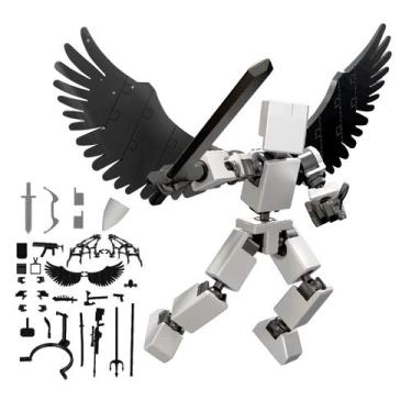 Imagem de Boneco de ação Mini Hip Hop T13, com suporte e asas, pacote rico de ac