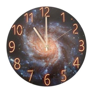 Imagem de Relógio de parede 30,5 cm silencioso sem tique-taque relógio analógico moderno cozinha decoração de parede adequado para sala de estar, escritório, casa, quarto, banheiro (1, estilo 3)