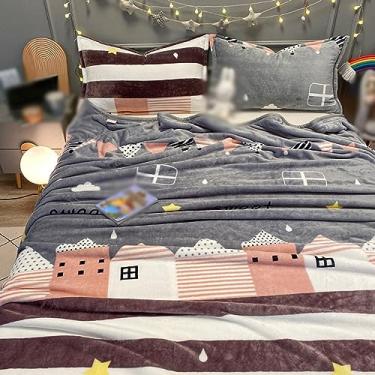 Imagem de Cobertor, único, quente, microfibra, cobertor de colo, elegante, semi-duplo, cobertor de pele, macio (cor 4, 150 * 200 cm)