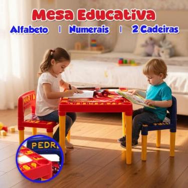 Imagem de Mesa Infantil Com Cadeira Plástico Colorida Homem De Ferro - Toys 2U