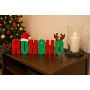 Imagem de Enfeite Natalino DECORAÇÃO DE NATAL Letreiro HOHOHO Decorativo  Mesa e