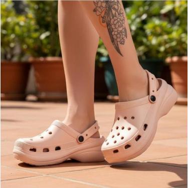 Imagem de Babuche Feminina Plataforma Com Pingente Sandália Ortopédica Eva Super