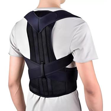 Imagem de Colete Cinta Modela Masculino Corrige Coluna Lombar Profissional Feminino Fisioterapia GG