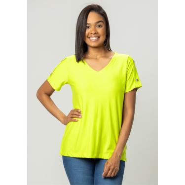 Imagem de Blusa Manga Curta Pau a Pique Canelada Verde Limão
