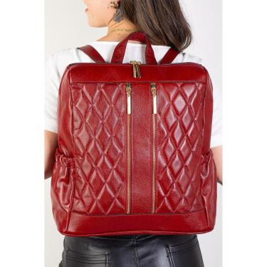 Imagem de Mochila de couro liso matelassê Romana-Feminino
