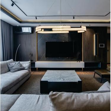 Imagem de Pendente Marsella Black 55W 3000K Aluminio + Acrilico Ref:1408