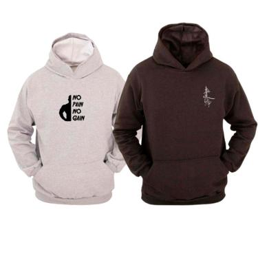 Imagem de KIT 2 Moletom Ragor Algodão Flanelado Blusa Frio Treino-Masculino