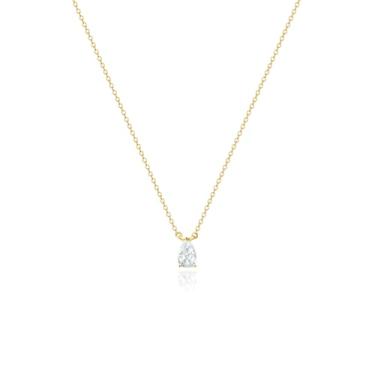 Imagem de Zeffy Colares de diamante para mulheres, colar de ouro delicado banhado a ouro 18 k, colares simples com pingente de diamante CZ de ouro para mulheres, joias modernas, presentes para meninas, 17"+2