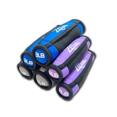 Imagem de ZC FLYYD Conjunto de pesos de mão para mulheres e homens, conjunto de 6 halteres macios de 1,4 kg 1,8 kg, conjuntos de peso para caminhada com alça de mão, treino em casa, treinamento de força