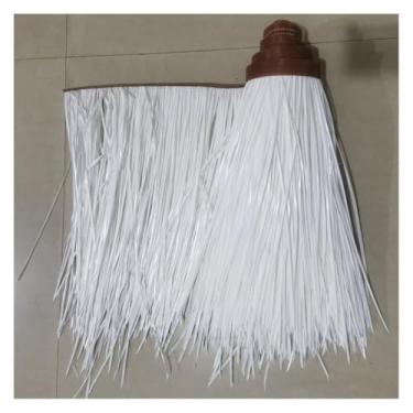 Imagem de Rolo sintético de telhas de palha de palmeira, corredor de palha de palmeira Tiki Bar Huts painéis de telhado de palha capa de guarda-chuva jardim decoração de bar tropical (amarelo, 0,5 x 8 m/1,64 x