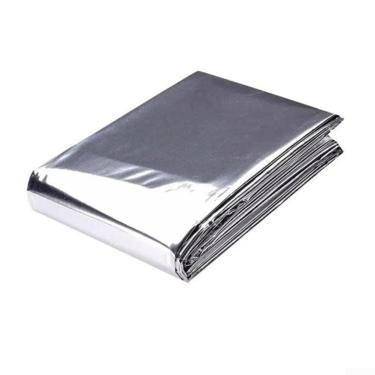 Imagem de Cobertor prateado de filme refletivo para ambientes externos 130 x 210 cm, versátil para plantação, barraca, jardim, estufa, crescimento de plantas