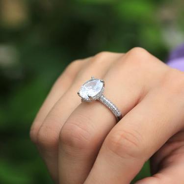 Imagem de Anéis de latão simples para mulheres, aliança de noivado de zircônia cúbica, joias delicadas para o dia a dia, 10, Latão, Zircônia cúbica