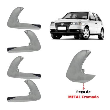 Imagem de Kit 4 Gatilho Da Maçaneta Interna Puxador Alavanca Gol G2 G3 - Un - 4 [f103]