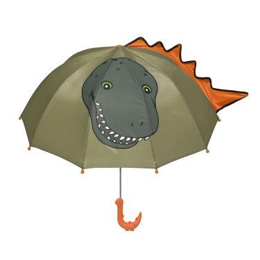 Imagem de Kidorable Guarda-chuva de dinossauro verde para meninos com alça de dinossauro divertida, espinhos pop-out, grande sorriso, Verde, tamanho nico