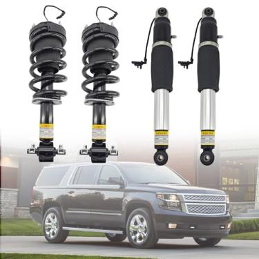 Imagem de Sowyre 84176631 84176675 Conjunto de amortecedores dianteiros e traseiros suspensão magnética de controle de passeio compatível com Cadillac Escalade ESV, para Chevy Tahoe Suburban, para GMC Yukon XL
