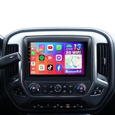 Imagem de Rádio veicular WiFi 5G para Chevy Silverado 2014-2018: 25.4 cm 1280 * 800P HD IPS Touchscreen estéreo sem fio Carplay Andriod Auto Bluetooth GPS 1080P Câmera de backup FM SWC