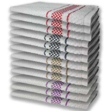 Imagem de 12 Panos De Prato Atoalhado Felpudo Premium Rx+mr+pr+vm