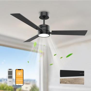 Imagem de Ventilador de teto OPONL 42" Black Light Remote Dimmable 6 Velocidades