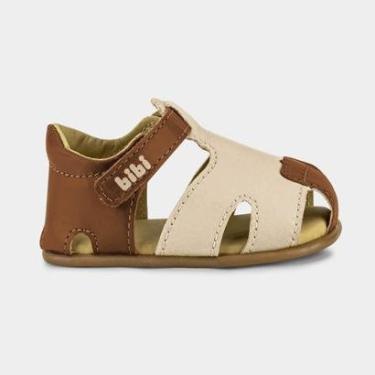 Imagem de Sandália Infatil Bibi Afeto 3.0 Marrom com Bege-Masculino