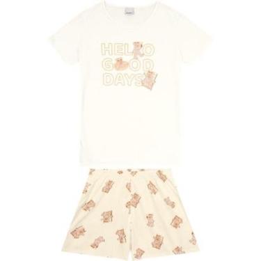 Imagem de Pijama Feminino Manga Curta Malha Malwee Ref. 122393-Feminino
