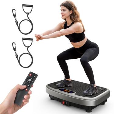 Imagem de GDCOO Plataformas Vibratórias Para Perda De Peso - 200 Velocidades Ajustáveis, Drenagem Linfática, Treino Ideal Casa E Escritório, Máquina Exercícios Adequada Todos Os Níveis (Cinza)