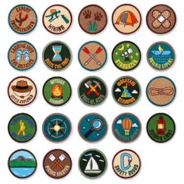 Imagem de 24un Remendos Acampamento, Remendos Temáticos Acampamento Apliques Engraçados para Roupas Camisetas Mochilas Chapéus Jeans Jaquetas