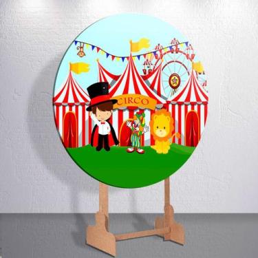 Imagem de Capa painel decoração festa infantil Circo Colorido Palhacinho grande 