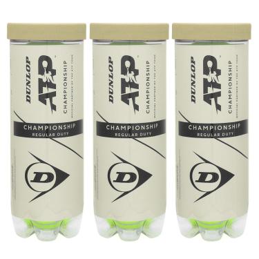 Imagem de Bola de Tênis Dunlop ATP Championship Regular Duty - Pack com 3 Tubos