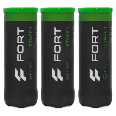 Imagem de Bola De Tênis Fort Stage 1 Pack Com 3 Tubos