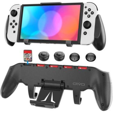 Imagem de Suporte Case Switch e Switch OLED Grip de mão com suporte ajustável As