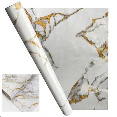 Imagem de Papel de Parede Autocolante Adesivo Flexivel Marmore Reforma Obra Cons