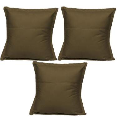 Imagem de Kit 3 Almofadas Cheias para sofá Sala Quarto decorativa 42,5x42,5 Sued