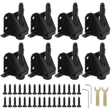 Imagem de LUMINFLY 8 peças de pés niveladores ajustáveis para móveis, pernas sextavadas resistentes para armários, mesas, prateleiras, bancadas de trabalho